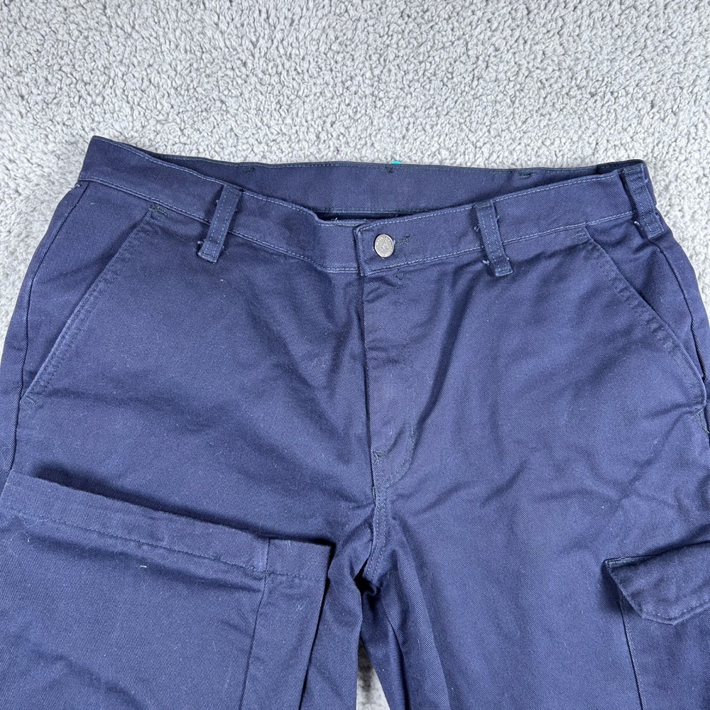 Bulwark FR Mens Navy Blue Flame Resistant Cargo Work Pants CAT 2 NFPA 2112 34x28